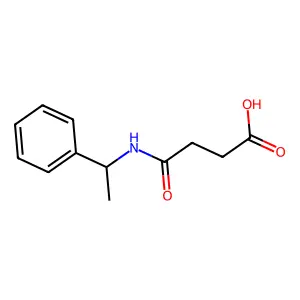 (S)-4-氧代-4-((1-苯乙基)氨基)丁酸 structure