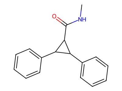 N-methyl-2,3-diphenylcyclopropane-1-carboxamide structure