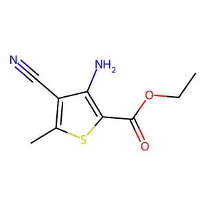 Ethyl 3-amino-4-cyano-5-methyl-2-thiophenecarboxylate structure