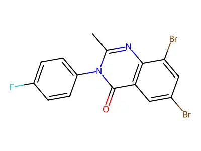 4(3h)-Quinazolinone,6,8-dibromo-3-(4-fluorophenyl)-2-methyl- structure