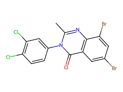 4(3h)-Quinazolinone,6,8-dibromo-3-(3,4-dichlorophenyl)-2-methyl- structure