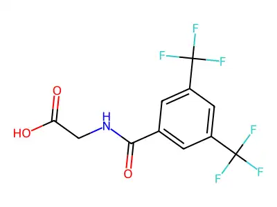 Glycine, N-[3,5-bis(trifluoromethyl)benzoyl]- structure
