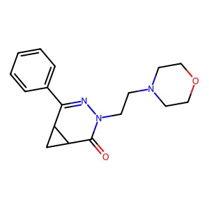 3,4-Diazabicyclo(4.1.0)hept-2-en-5-one, 4-(2-morpholinoethyl)-2-phenyl- structure