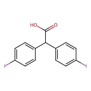 Acetic acid, bis(p-iodophenyl)- structure