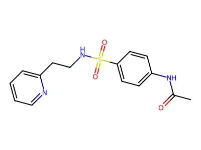 N-[4-[[[2-(2-Pyridinyl)ethyl]amino]sulfonyl]phenyl]acetamide structure