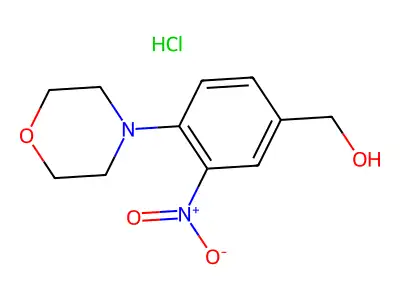 (4-Morpholino-3-nitrophenyl)methanol hydrochloride structure
