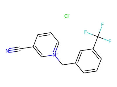 3-Cyano-1-[3-(trifluoromethyl)benzyl]pyridinium chloride structure