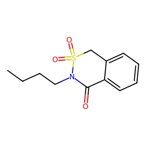 1H-2,3-Benzothiazin-4(3H)-one, 3-butyl-, 2,2-dioxide structure