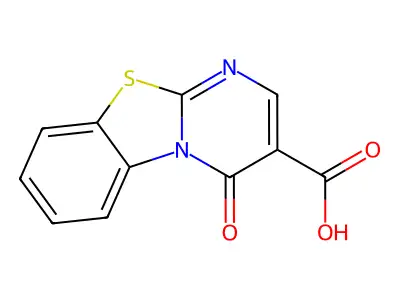4-Oxo-4H-9-thia-1,4a-diaza-fluorene-3-carboxylic acid structure
