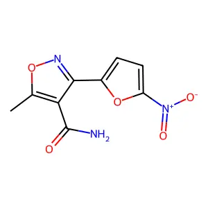 4-Isoxazolecarboxamide, 5-methyl-3-(5-nitro-2-furyl)- structure