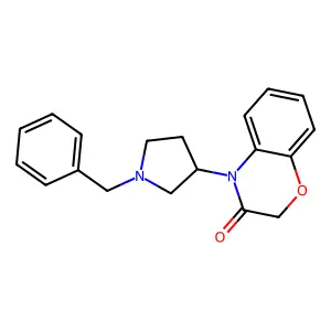 2H-1,4-Benzoxazin-3(4H)-one, 4-(1-benzyl-3-pyrrolidinyl)- structure