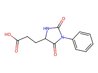 3-(2,5-Dioxo-1-phenylimidazolidin-4-yl)propanoic acid structure