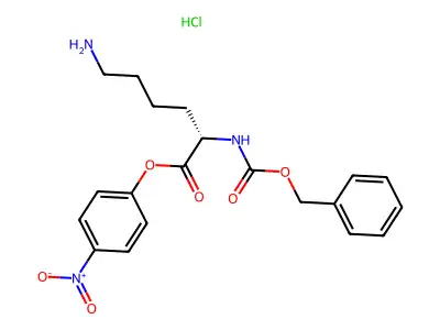4-Nitrophenyl N2-((phenylmethoxy)carbonyl)lysinate monohydrochloride structure