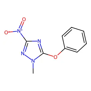 1-Methyl-3-nitro-5-phenoxy-1,2,4-triazole structure