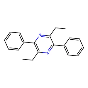 2,5-Diethyl-3,6-diphenylpyrazine structure