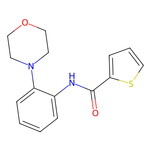N-[2-(morpholin-4-yl)phenyl]thiophene-2-carboxamide structure