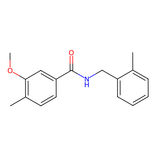 3-methoxy-4-methyl-N-[(2-methylphenyl)methyl]benzamide structure