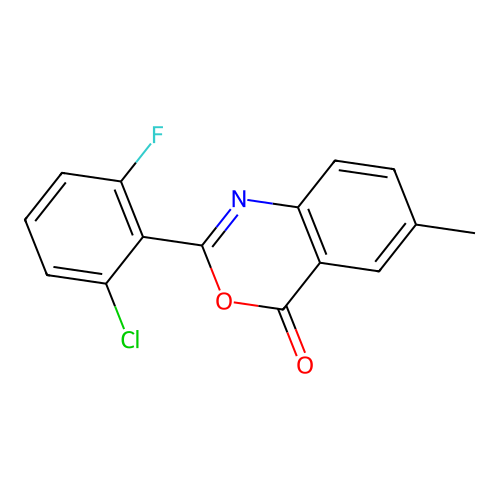 2-(2-Chloro-6-fluorophenyl)-6-methyl-3,1-benzoxazin-4-one structure
