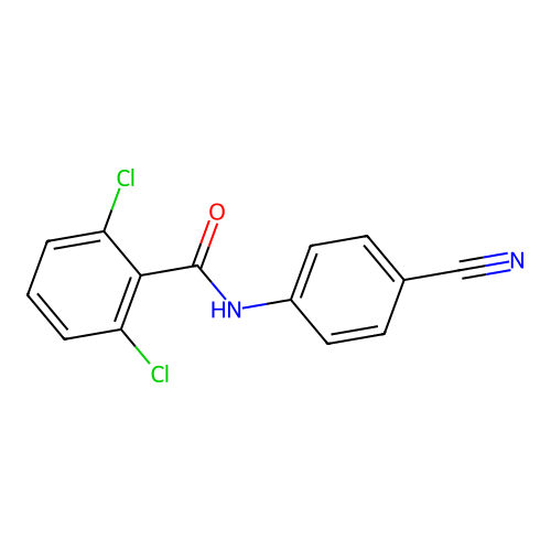 2,6-dichloro-N-(4-cyanophenyl)benzamide structure