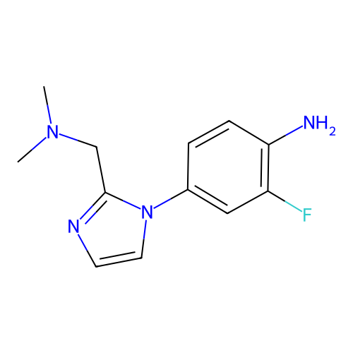 4-(2-Dimethylaminomethyl-imidazol-1-YL)-2-fluoro-phenylamine structure