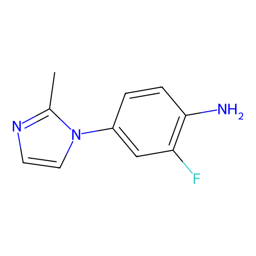 2-Fluoro-4-(2-methyl-imidazol-1-YL)-phenylamine structure