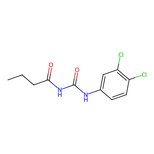 N-butyryl-N'-(3,4-dichlorophenyl)urea structure