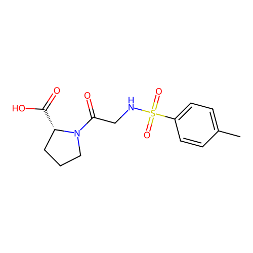 (R)-1-[2-(4-Methylbenzenesulfonamido)acetyl]pyrrolidine-2-carboxylic acid structure