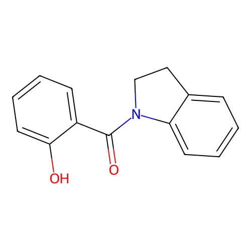 2,3-Dihydroindol-1-yl-(2-hydroxyphenyl)methanone structure