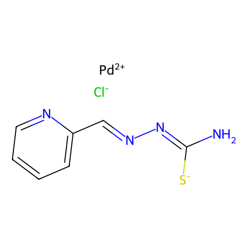 Palladium, chloro(2-((2-pyridinyl-kappaN)methylene)hydrazinecarbothioamidato-kappaN2,kappaS)-, (SP-4-3)- structure