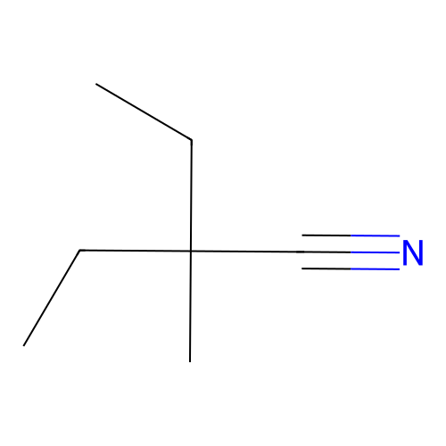 2-Ethyl-2-methylbutanenitrile structure