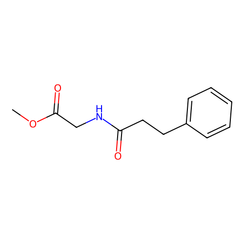 Methyl 2-(3-phenylpropanoylamino)acetate structure