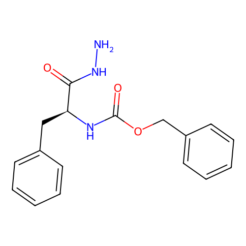 N-[(Phenylmethoxy)carbonyl]-L-phenylalanine hydrazide structure