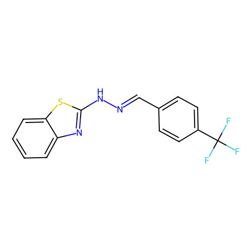 4-(Trifluoromethyl)benzaldehyde 1,3-benzothiazol-2-ylhydrazone structure