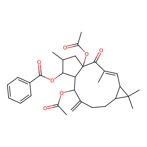5,15-Diacetyl-3-benzoyllathyrol [M+H]+ structure