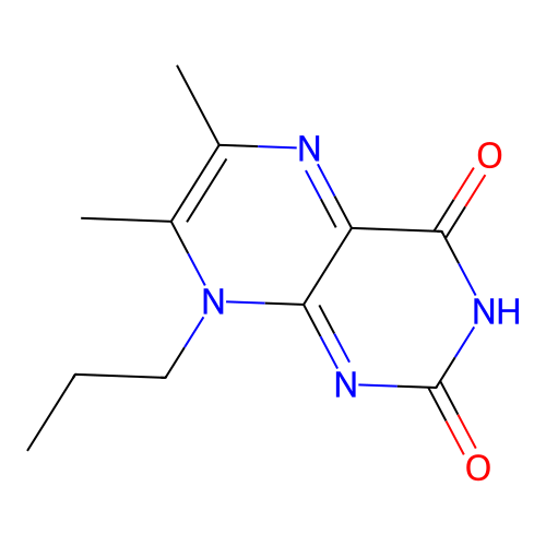Lumazine, 6,7-dimethyl-8-propyl- structure