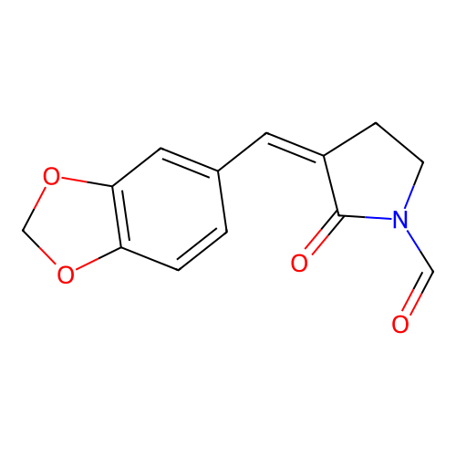 N-Formyl-3,4-methylenedioxy-benzylidine-gamma-butyrolactam structure