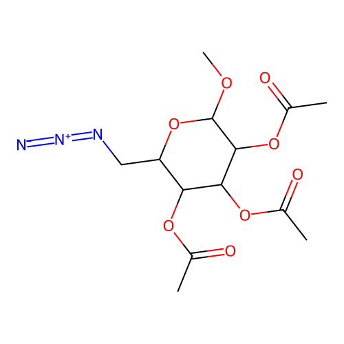[4,5-Diacetyloxy-2-(azidomethyl)-6-methoxyoxan-3-yl] acetate structure
