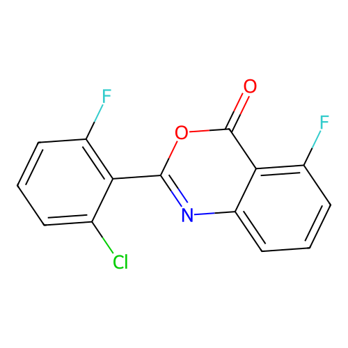 2-(2-Chloro-6-fluorophenyl)-5-fluoro-3,1-benzoxazin-4-one structure