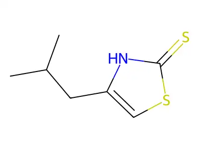 4-(2-methylpropyl)-3H-1,3-thiazole-2-thione structure
