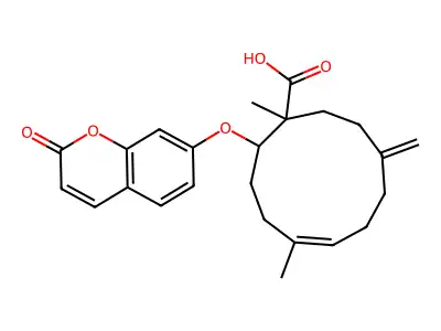 3-[-6-isopropenyl-1,3-dimethyl-2-cyclohex-3-enyl]-propionicacid structure