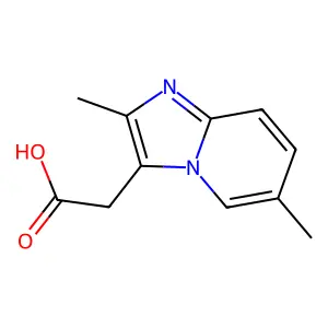 Imidazo(1,2-a)pyridine-3-acetic acid, 2,5-dimethyl- structure