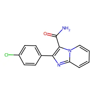 Imidazo(1,2-a)pyridine, 3-carbamoyl-2-(p-chlorophenyl)- structure