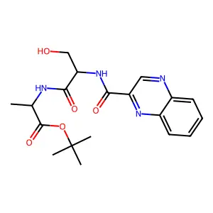 tert-butyl n-(quinoxalin-2-ylcarbonyl)serylalaninate structure