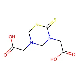 2,2'-(2-Thioxo-1,3,5-thiadiazinane-3,5-diyl)diacetic acid structure