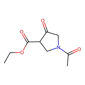 Ethyl 1-acetyl-4-oxopyrrolidine-3-carboxylate structure