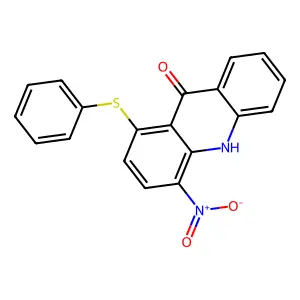 9(10H)-Acridinone, 4-nitro-1-(phenylthio)- structure