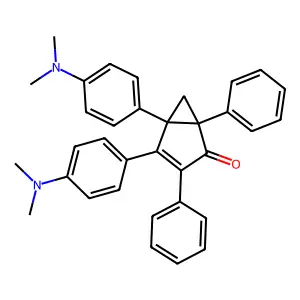 4,5-Bis[4-(dimethylamino)phenyl]-1,3-diphenylbicyclo[3.1.0]hex-3-en-2-one structure