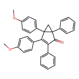 4,5-Bis(4-methoxyphenyl)-1,3-diphenylbicyclo[3.1.0]hex-3-en-2-one structure