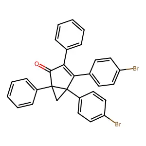 4,5-Bis(4-bromophenyl)-1,3-diphenylbicyclo[3.1.0]hex-3-en-2-one structure