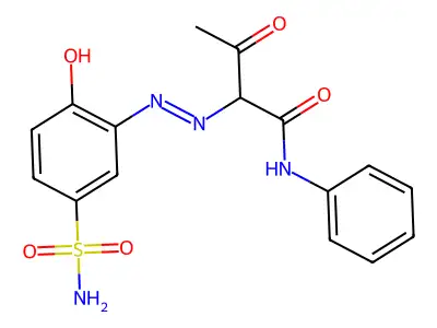 Butanamide, 2-(2-(5-(aminosulfonyl)-2-hydroxyphenyl)diazenyl)-3-oxo-N-phenyl- structure